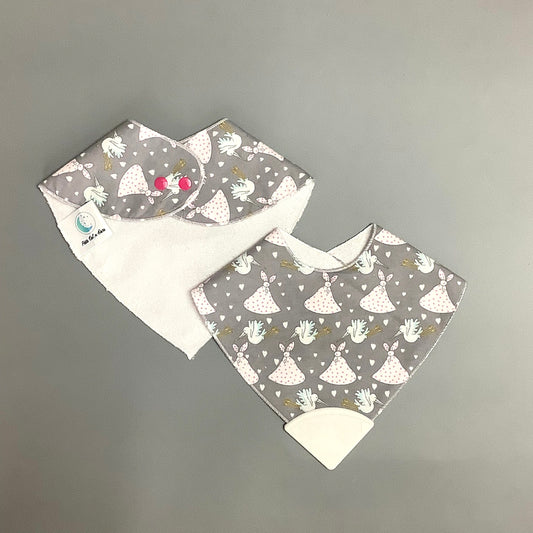 Stork teething bib
