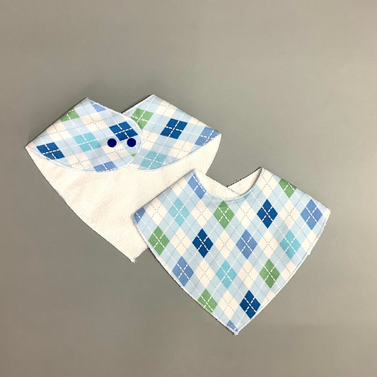 Blue diamond bib