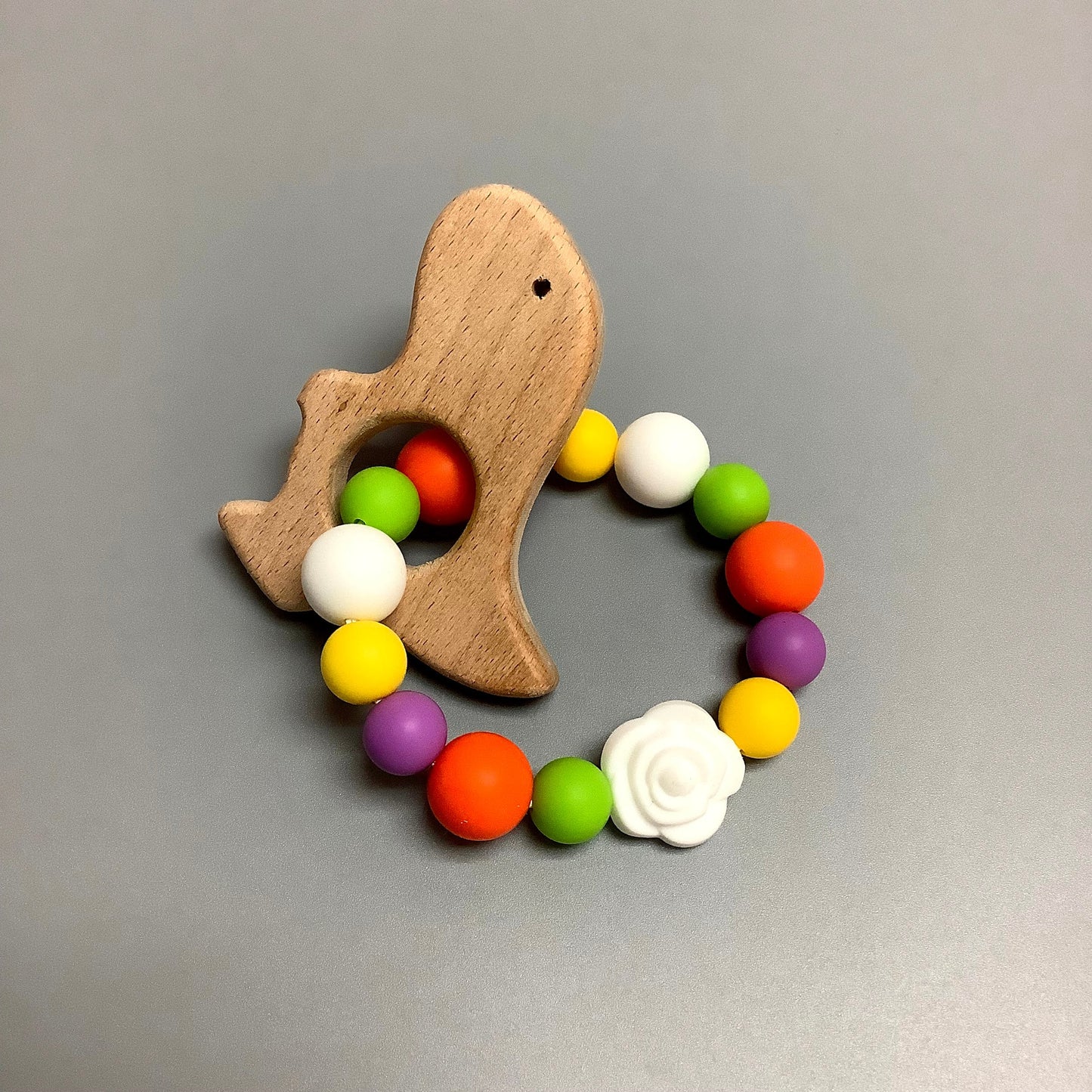 wooden dino rattle