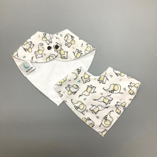 Yellow elephant bib