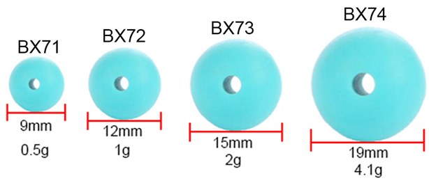 Bille ronde silicone 15mm