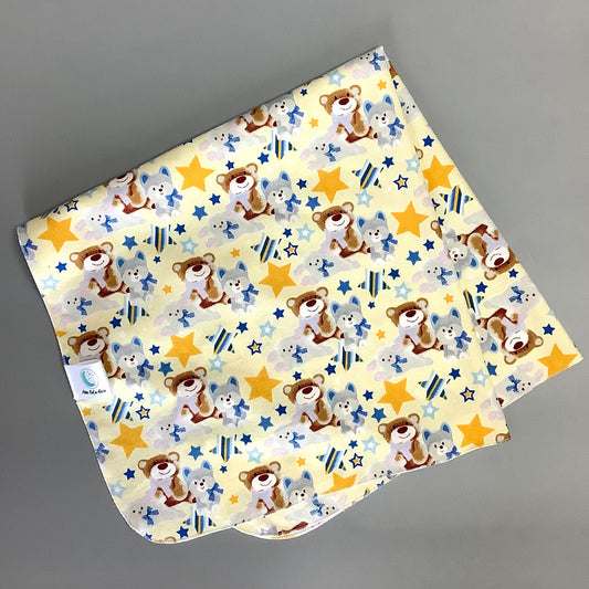 Produit idéal pour endormir vos petits trésors!  Doudou en flannel 100% coton