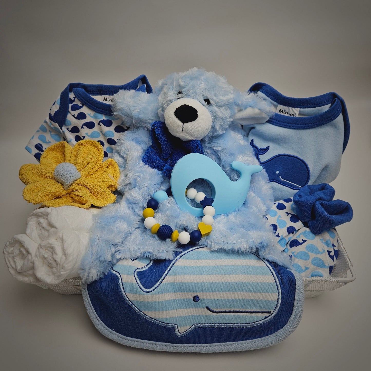 Ensemble pour BabyShower - Toutou chien bleu