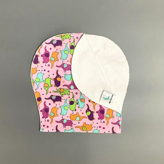 Pink Elephant Shoulder Bib