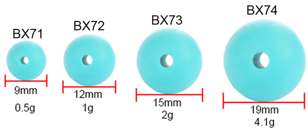 Bille ronde silicone 12mm